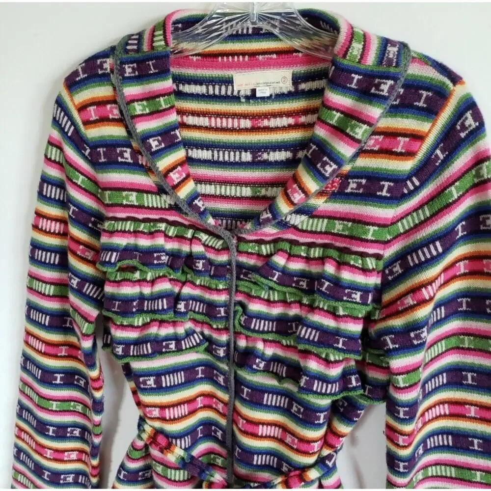 RARE Odd Molly Rainbow Sweater Coat